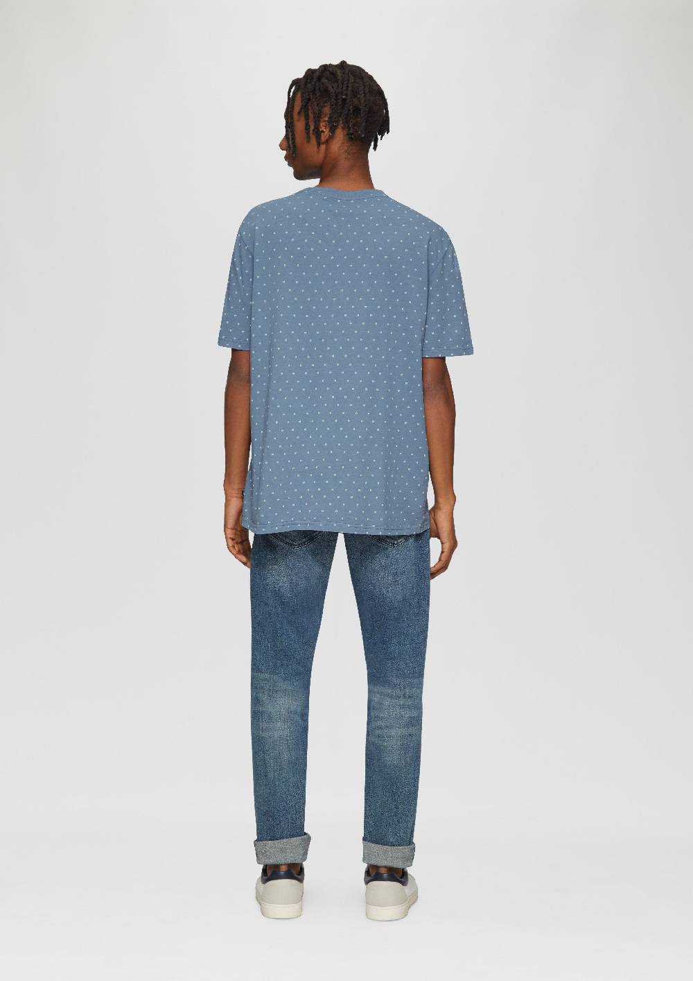 S.Oliver Gewaschenes T-Shirt Mit All-over-Print