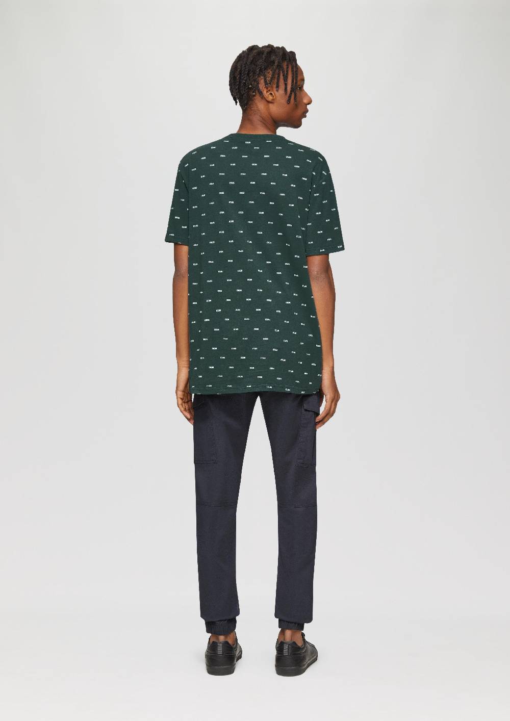 S.Oliver Gewaschenes T-Shirt Mit All-over-Print