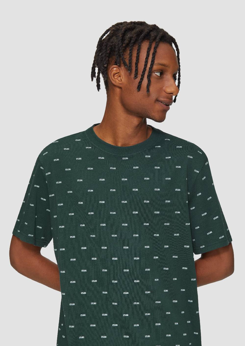 S.Oliver Gewaschenes T-Shirt Mit All-over-Print
