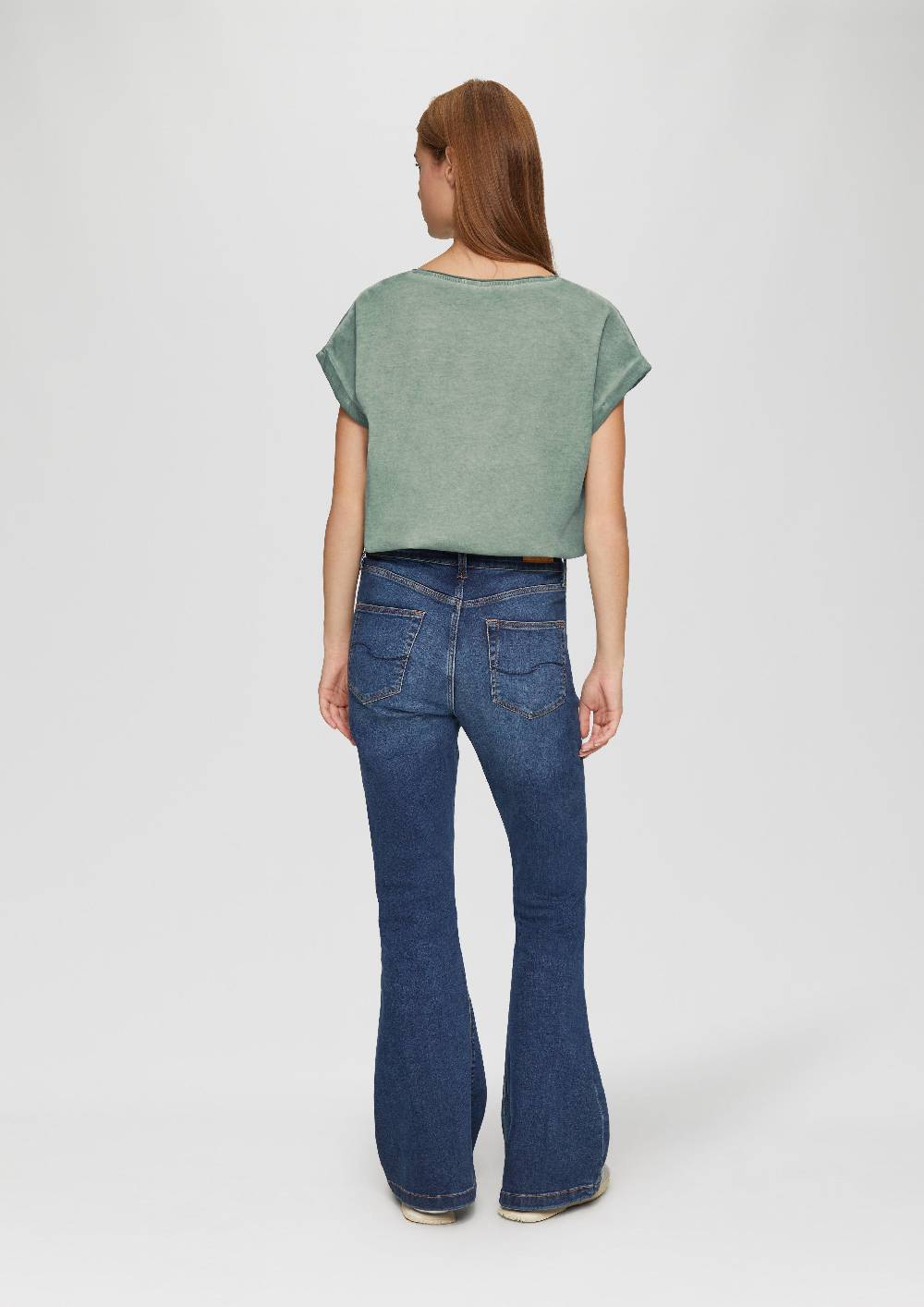 S.Oliver Gewaschenes T-Shirt Mit Frontprint
