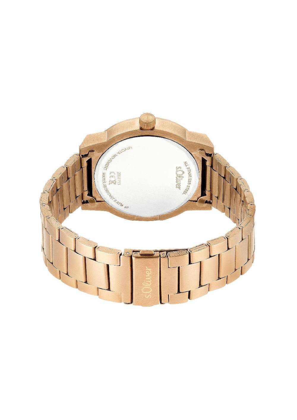 S.Oliver Goldene Armbanduhr Mit Metallband