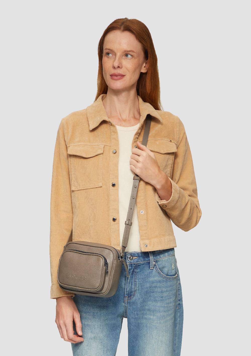 S.Oliver Große Camera-Bag In Leder-Optik