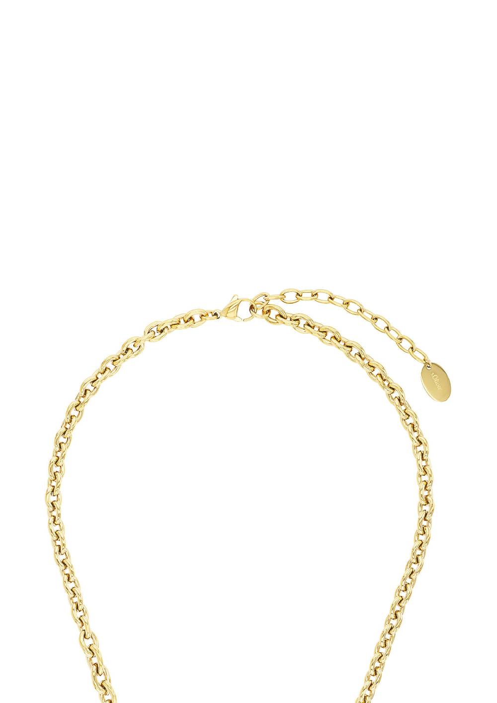 S.Oliver Halskette Mit Achat-Anhänger