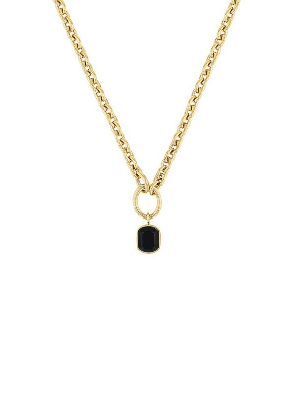 S.Oliver Halskette mit Achat-Anhänger