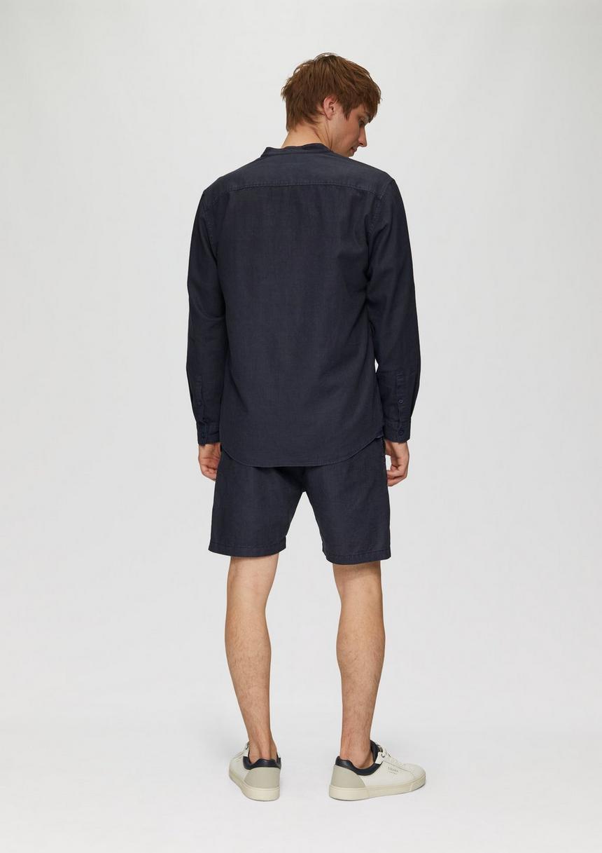 S.Oliver Hemd Aus Leinenmix Mit Garment Dye