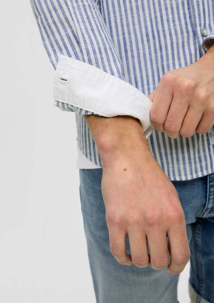 S.Oliver Hemd Im Slim Fit Mit Webstruktur