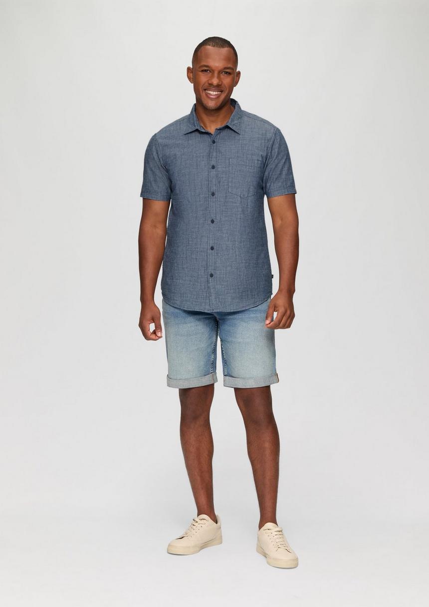 S.Oliver Hemd Im Slim Fit Und Denim-Look
