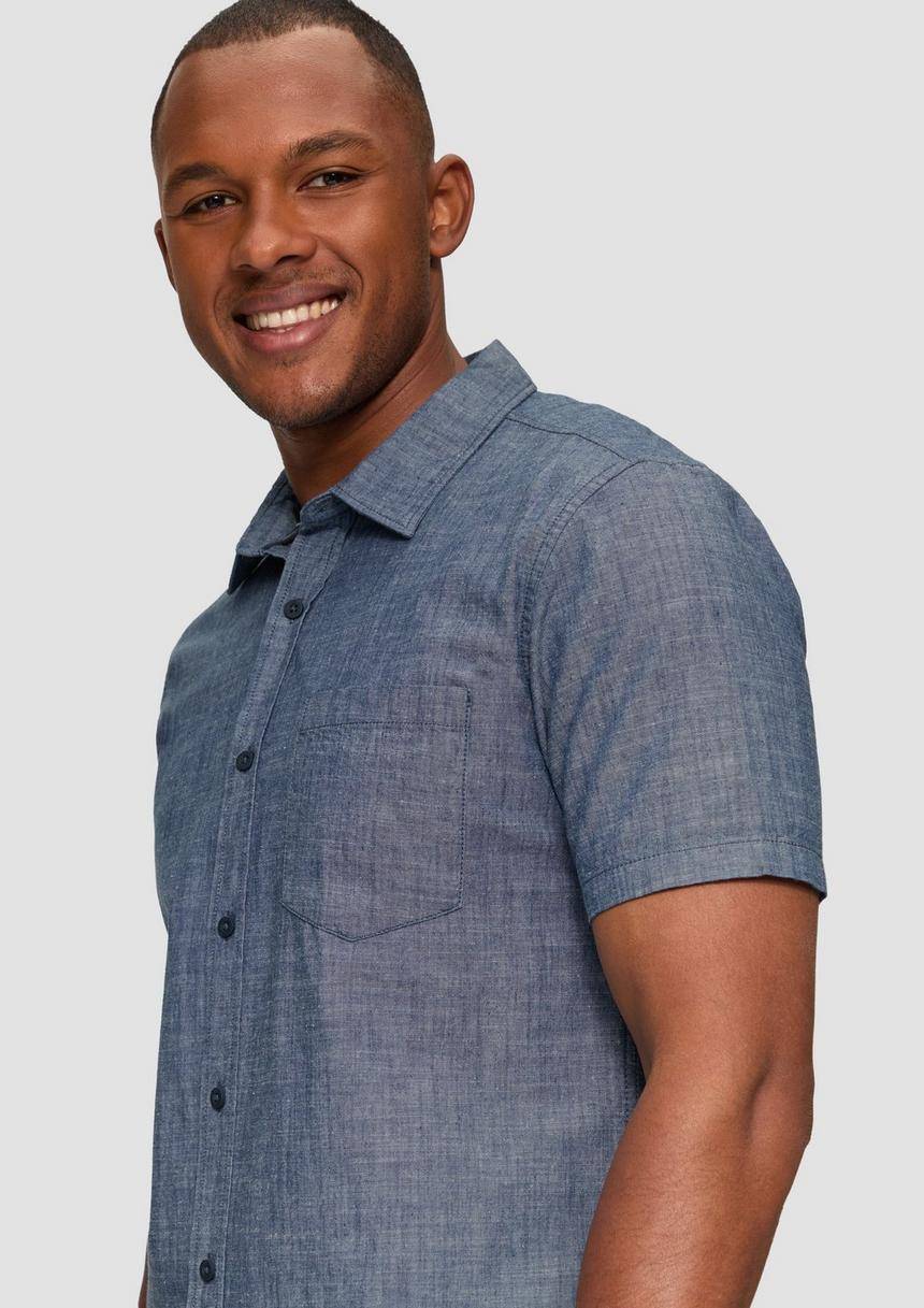 S.Oliver Hemd Im Slim Fit Und Denim-Look