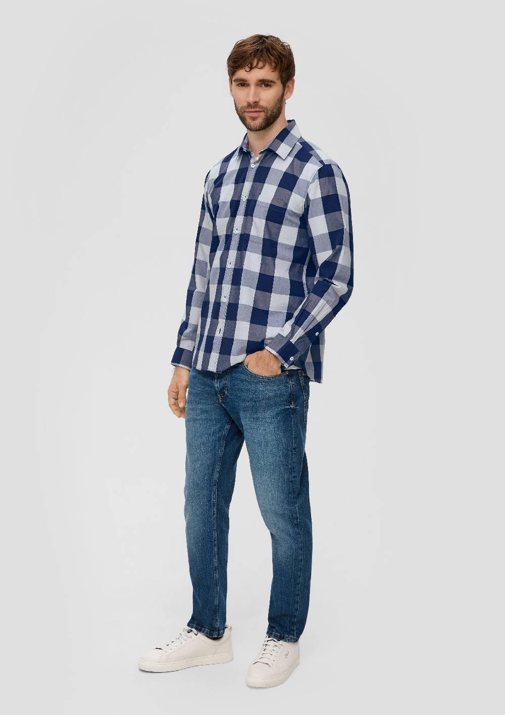 S.Oliver Hemd Mit Seitlichem Detail Am Saum