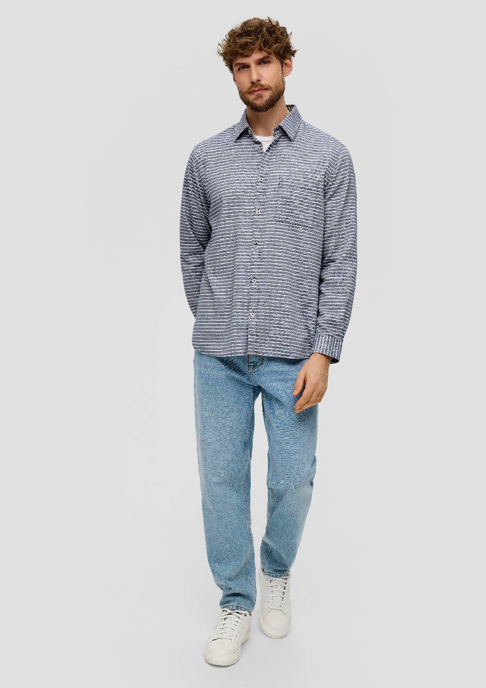 S.Oliver Hemd Mit Seitlichem Detail Am Saum