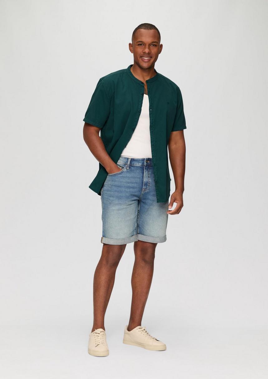 S.Oliver Hemd Mit Stehkragen Und Garment Dye