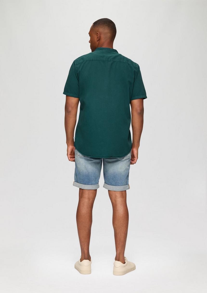S.Oliver Hemd Mit Stehkragen Und Garment Dye