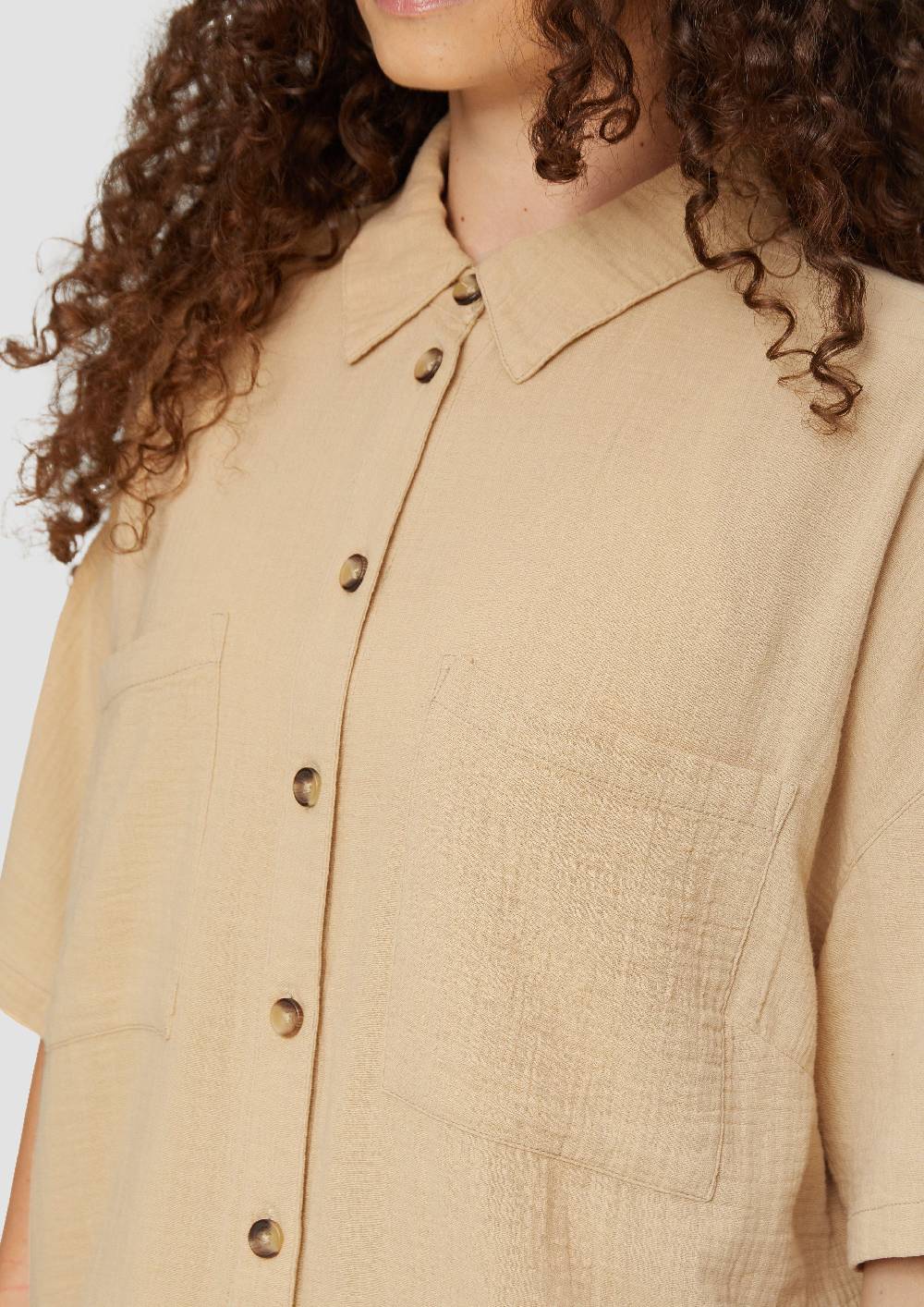 S.Oliver Hemdbluse Aus Baumwolle In Kurzer Länge