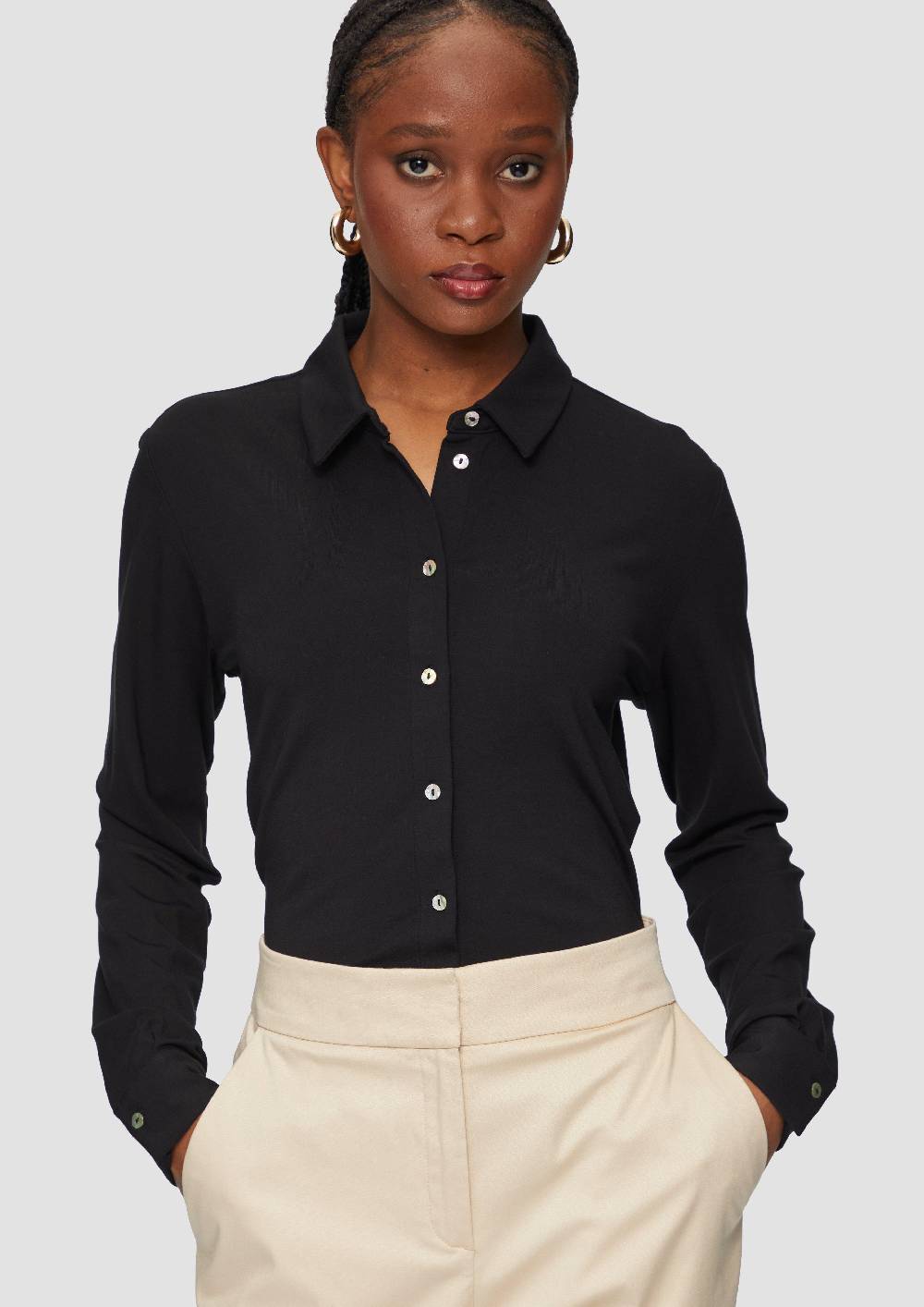 S.Oliver Hemdbluse Aus Jersey