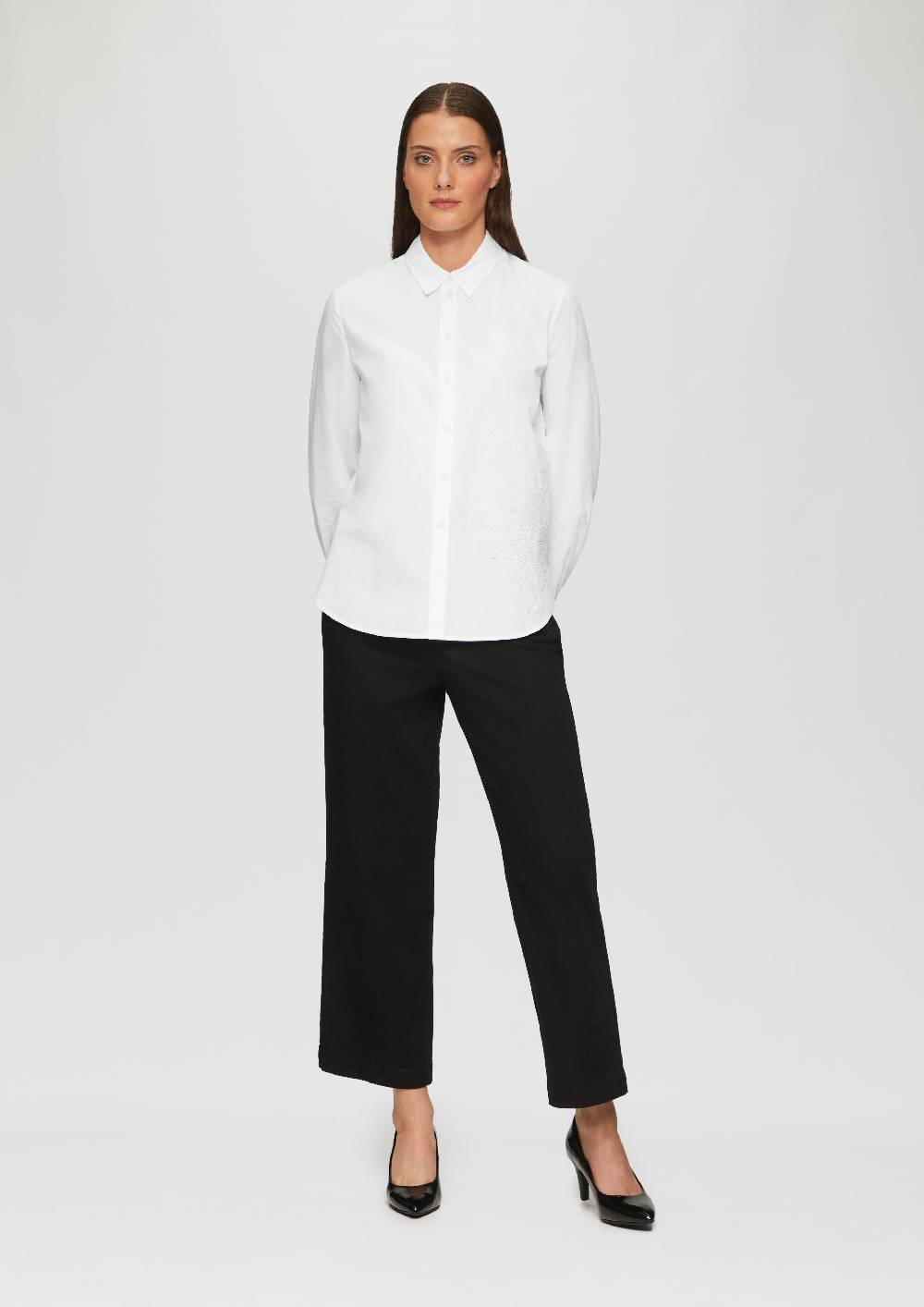 S.Oliver Hemdbluse Mit Applikation Im Relaxed Fit