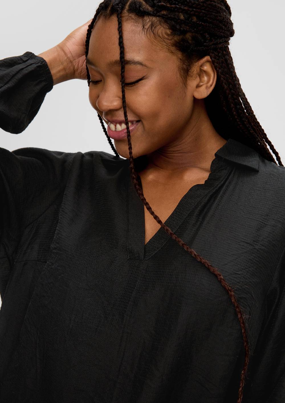 S.Oliver Hemdbluse Mit Dobby-Struktur