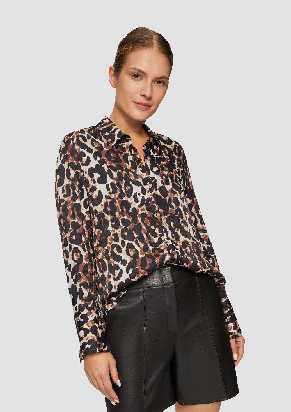 S.Oliver Hemdbluse Mit Leo-Print