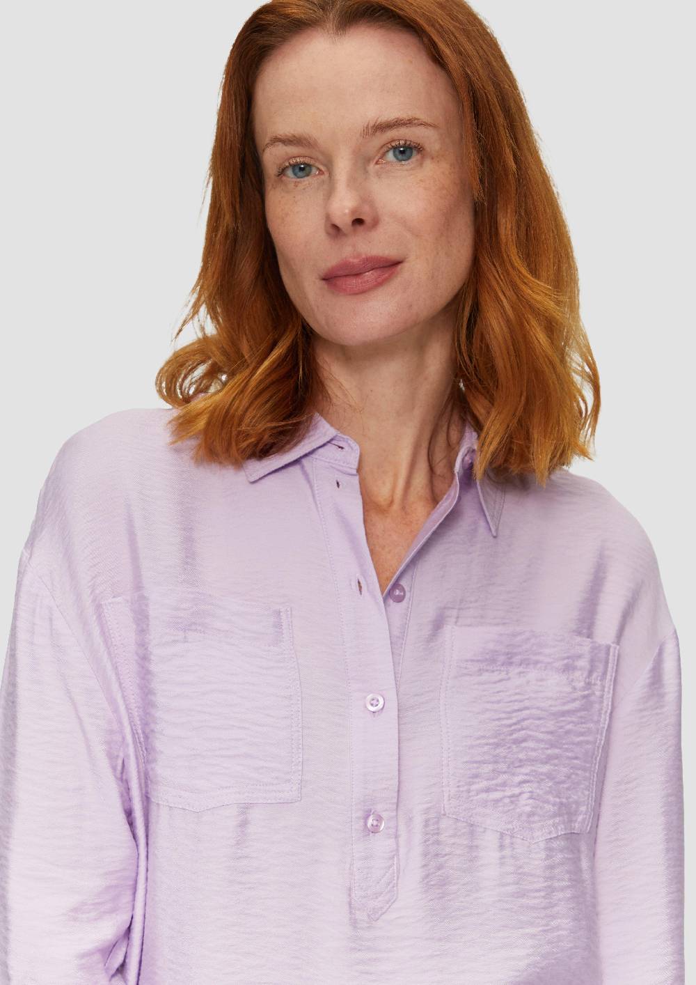S.Oliver Hemdkragenbluse Aus Viskosemix