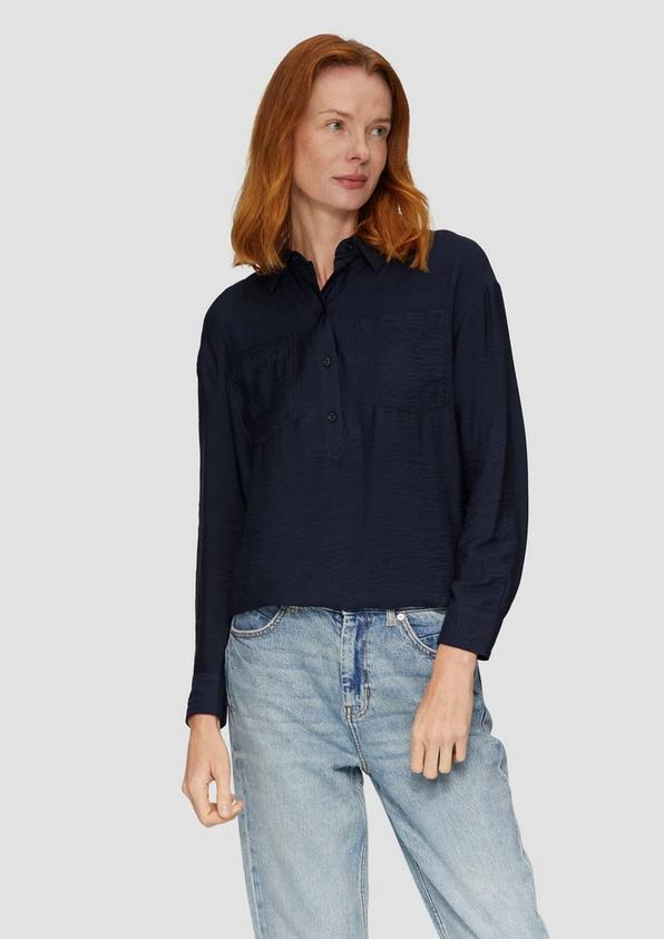 S.Oliver Hemdkragenbluse aus Viskosemix