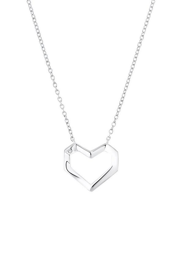 S.Oliver Herzkette in Silber 925 rhodiniert