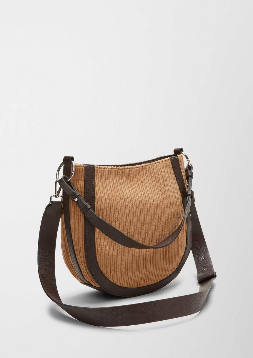 S.Oliver Hobo Bag Aus Cord Und Lederimitat