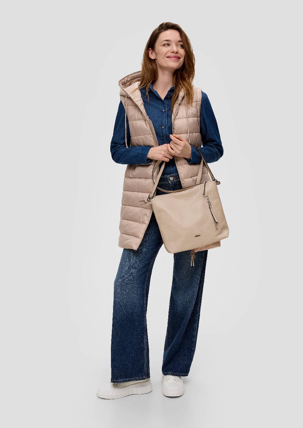 S.Oliver Hobo-Tasche Mit Reißverschlusstasche