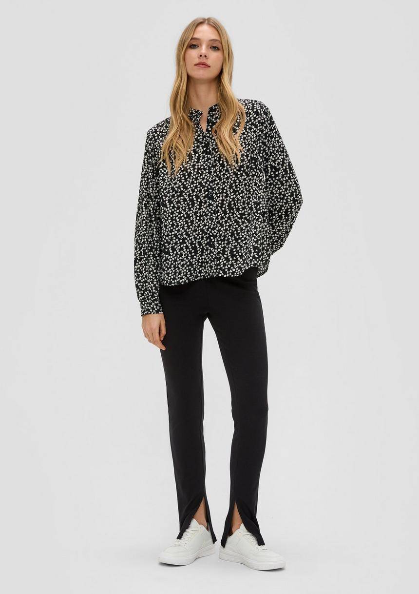 S.Oliver Hochgeschlossene Bluse Mit Allover-Print