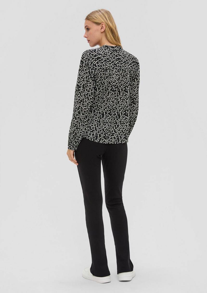 S.Oliver Hochgeschlossene Bluse Mit Allover-Print