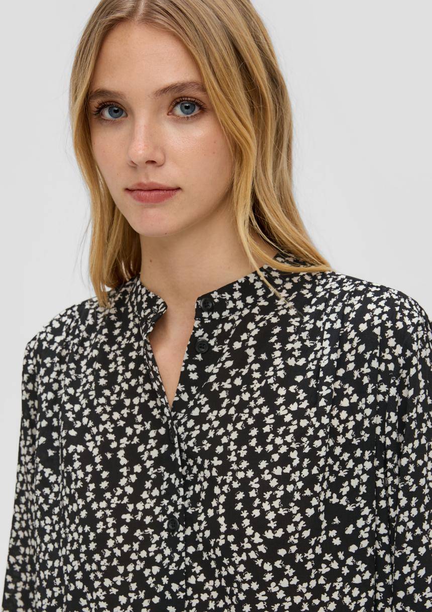 S.Oliver Hochgeschlossene Bluse Mit Allover-Print