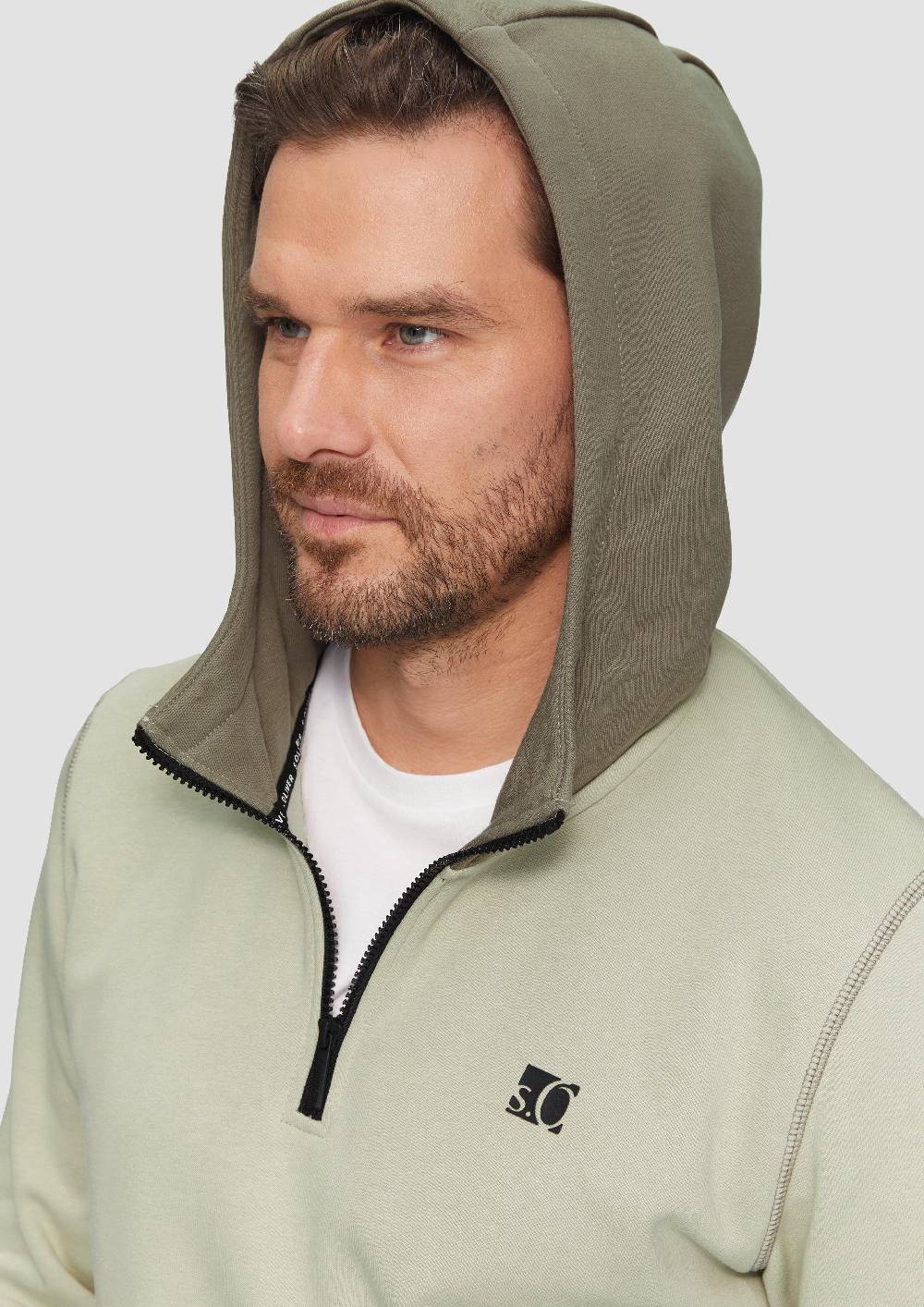 S.Oliver Hoodie Mit Stehkragen Und Reißverschluss