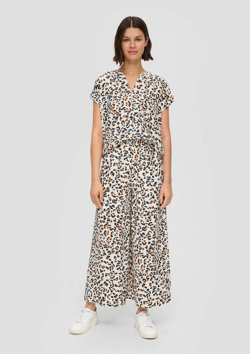 S.Oliver Hose Mit Wide Leg Aus Viskose