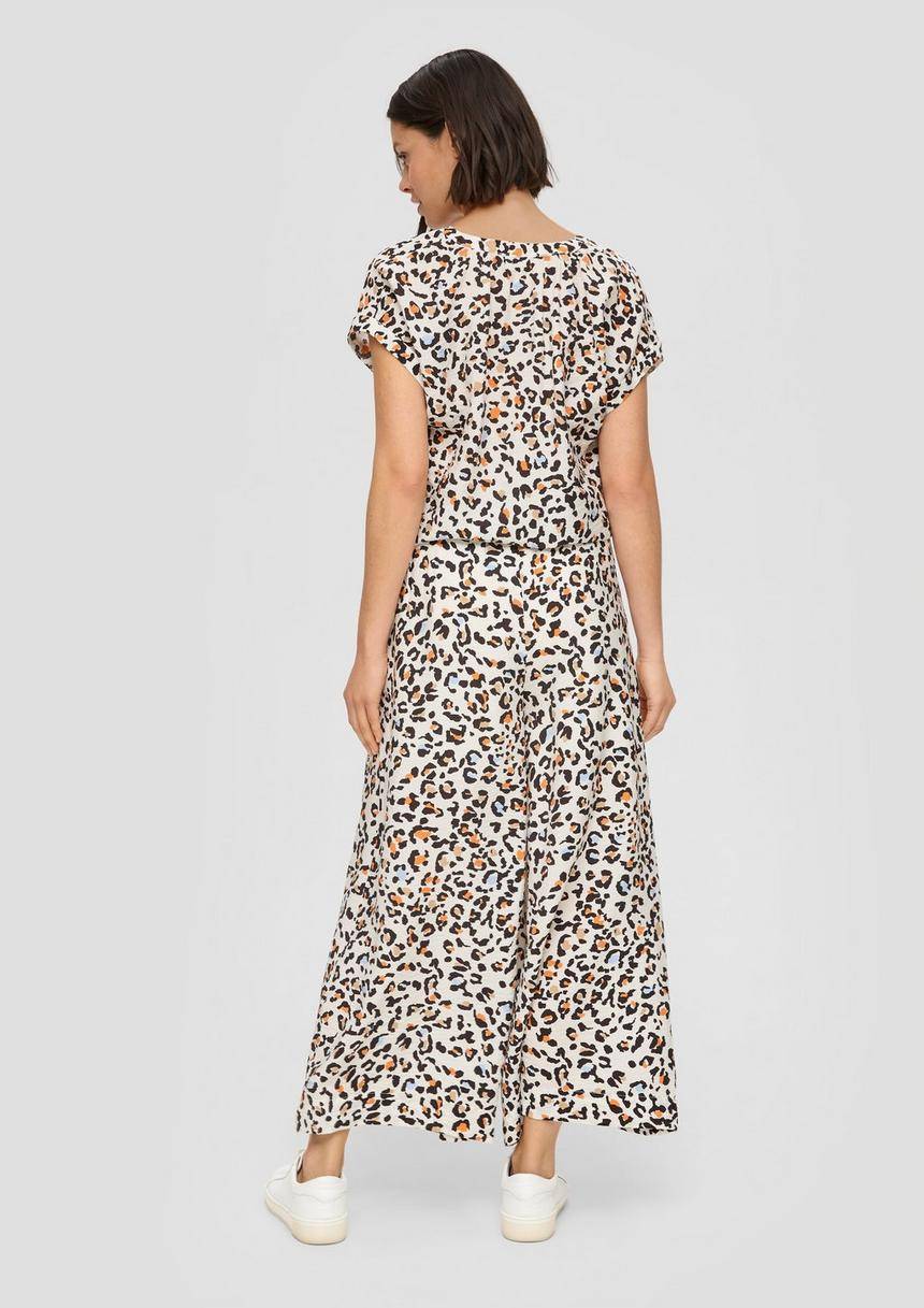 S.Oliver Hose Mit Wide Leg Aus Viskose
