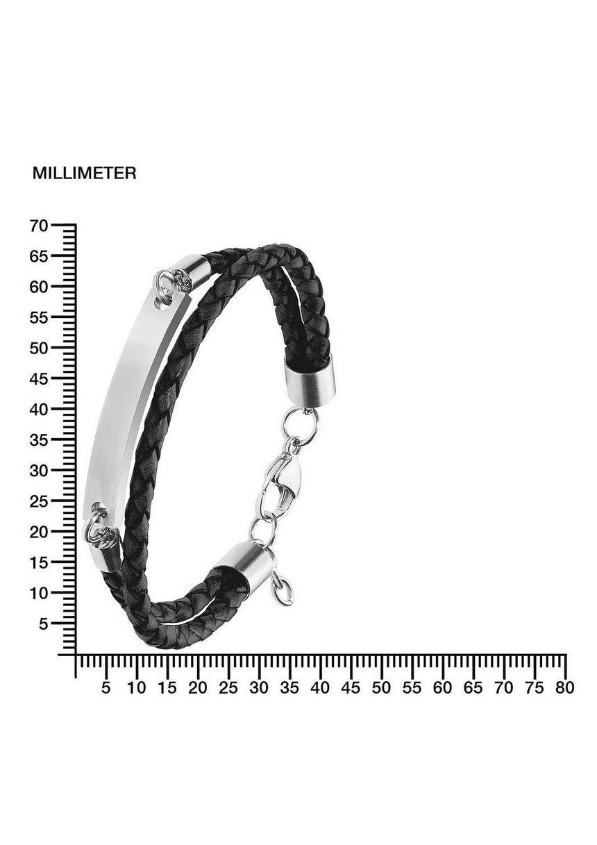 S.Oliver ID-Armband Aus Leder Mit Edelstahl