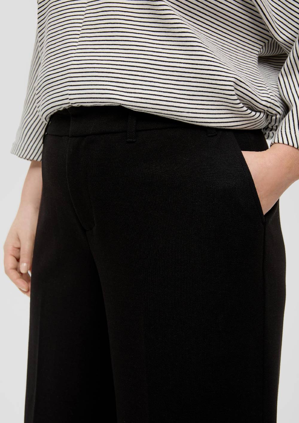 S.Oliver Interlockjersey-Hose Mit Wide Leg