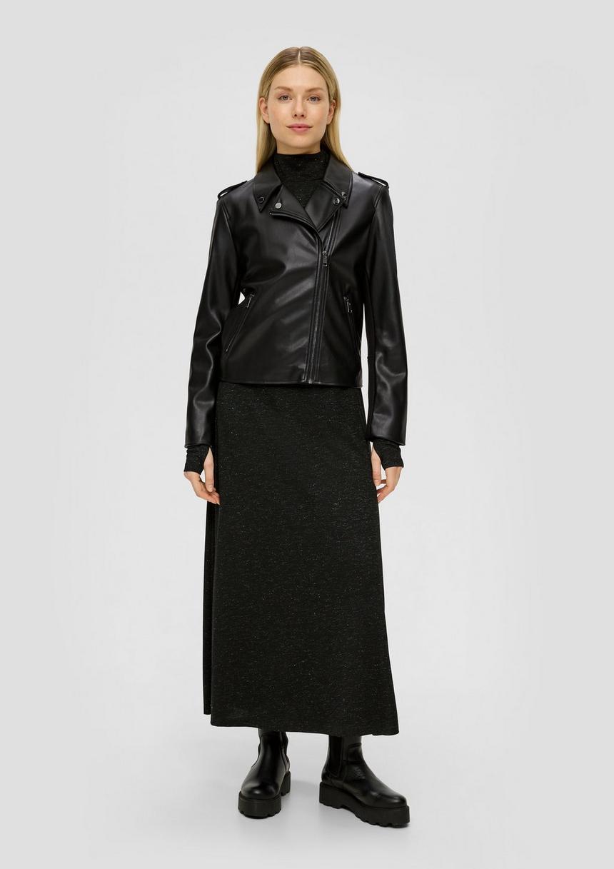 S.Oliver Jacke Aus Materialmix In Leder-Optik