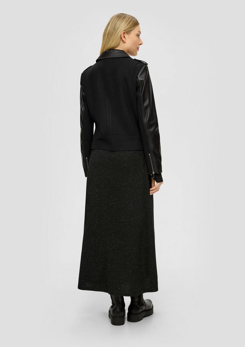 S.Oliver Jacke Aus Materialmix In Leder-Optik