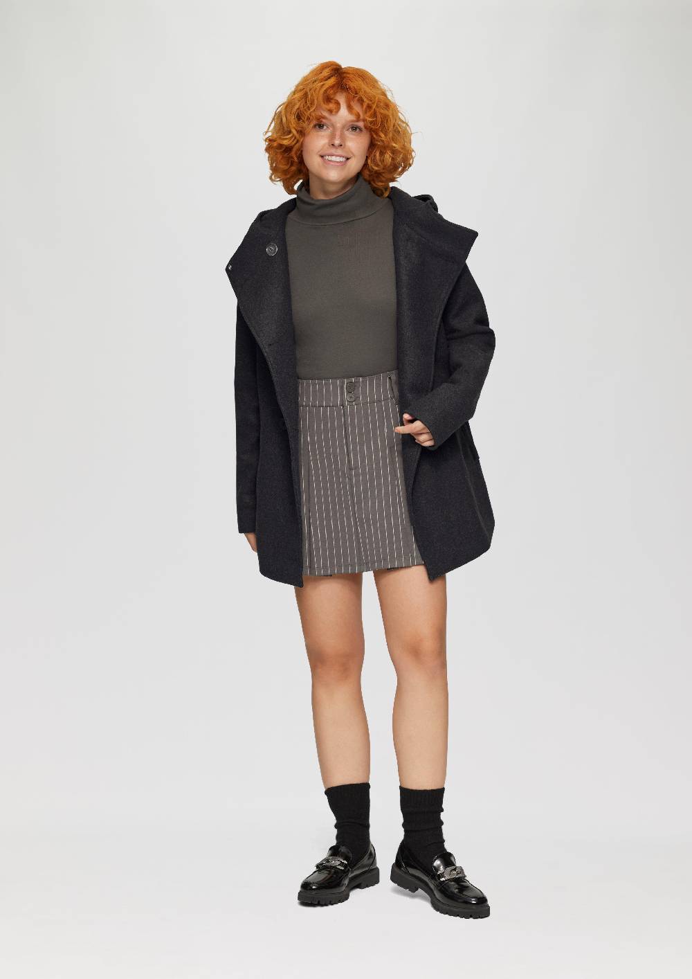 S.Oliver Jacke Mit Kapuze In Wolloptik