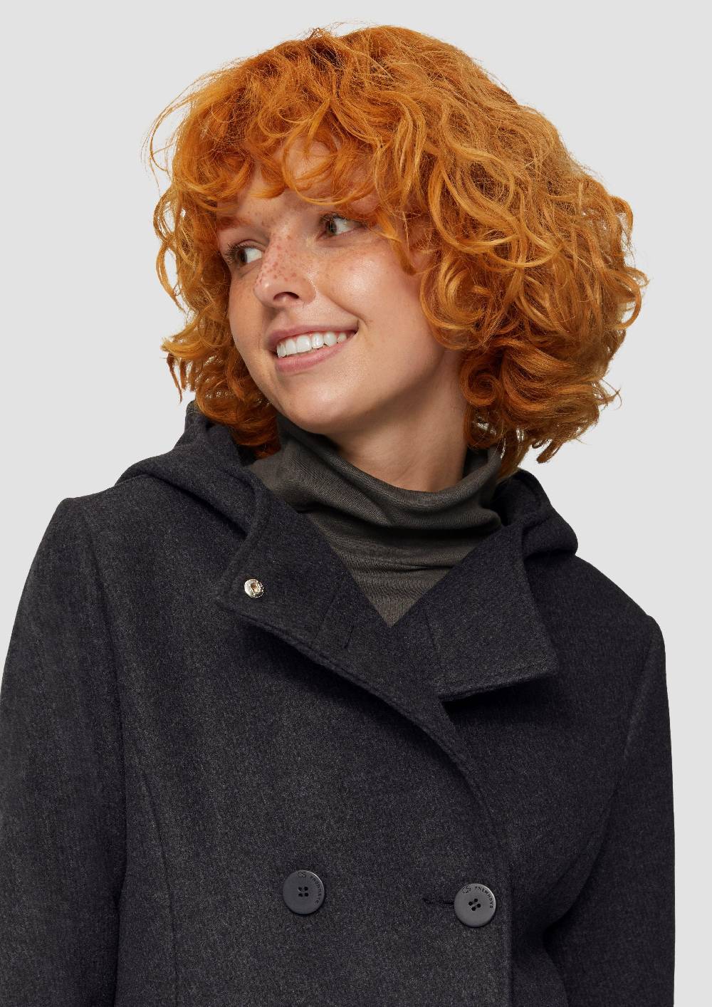 S.Oliver Jacke Mit Kapuze In Wolloptik