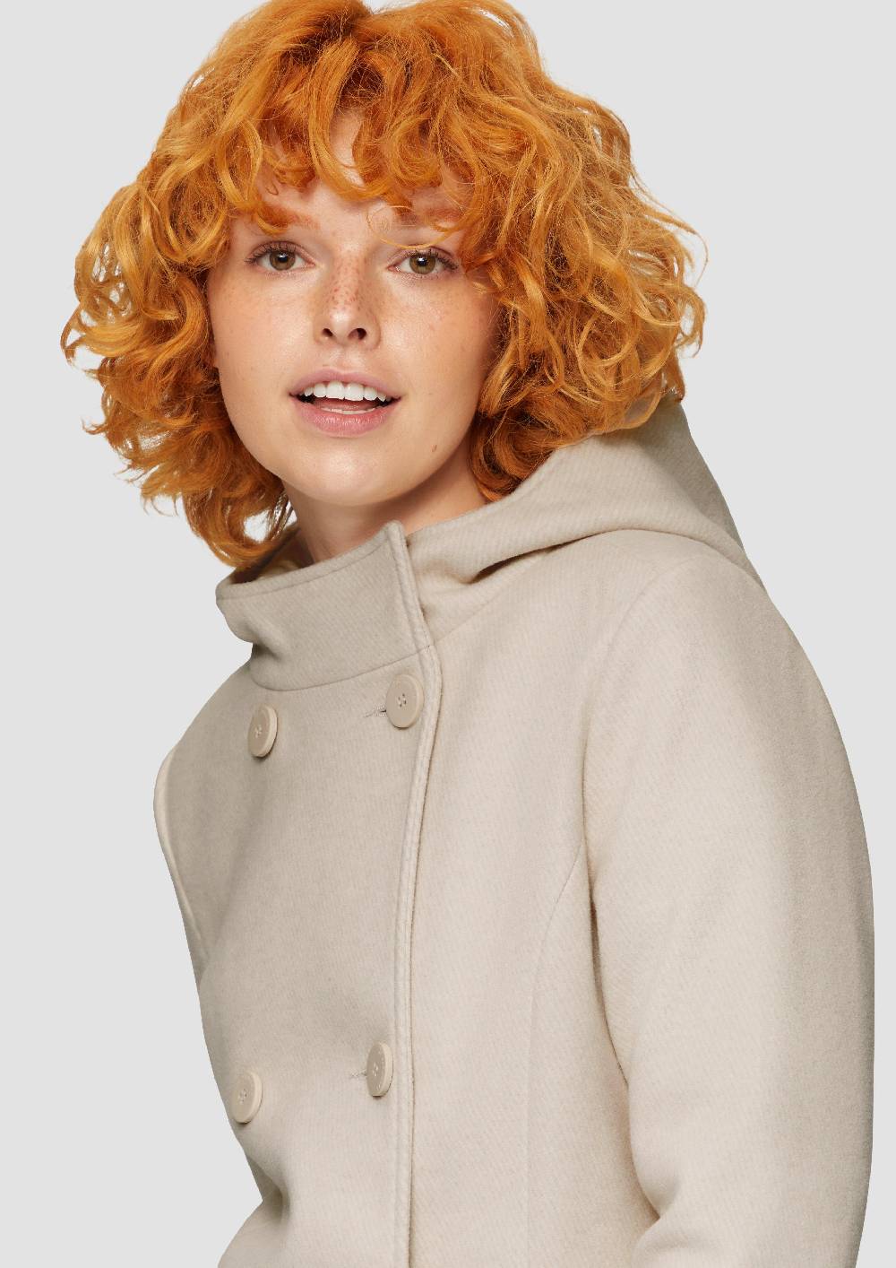 S.Oliver Jacke Mit Kapuze In Wolloptik