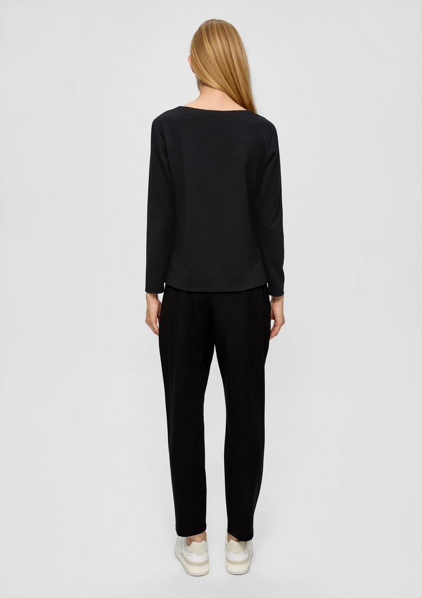 S.Oliver Jacquard-Pullover Aus Viskosemix
