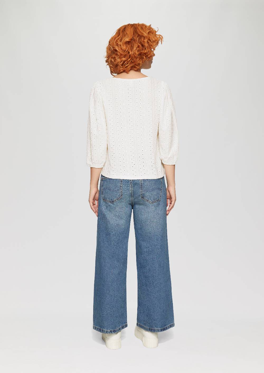 S.Oliver Jacquard-Shirt Mit 3/4-Ärmeln