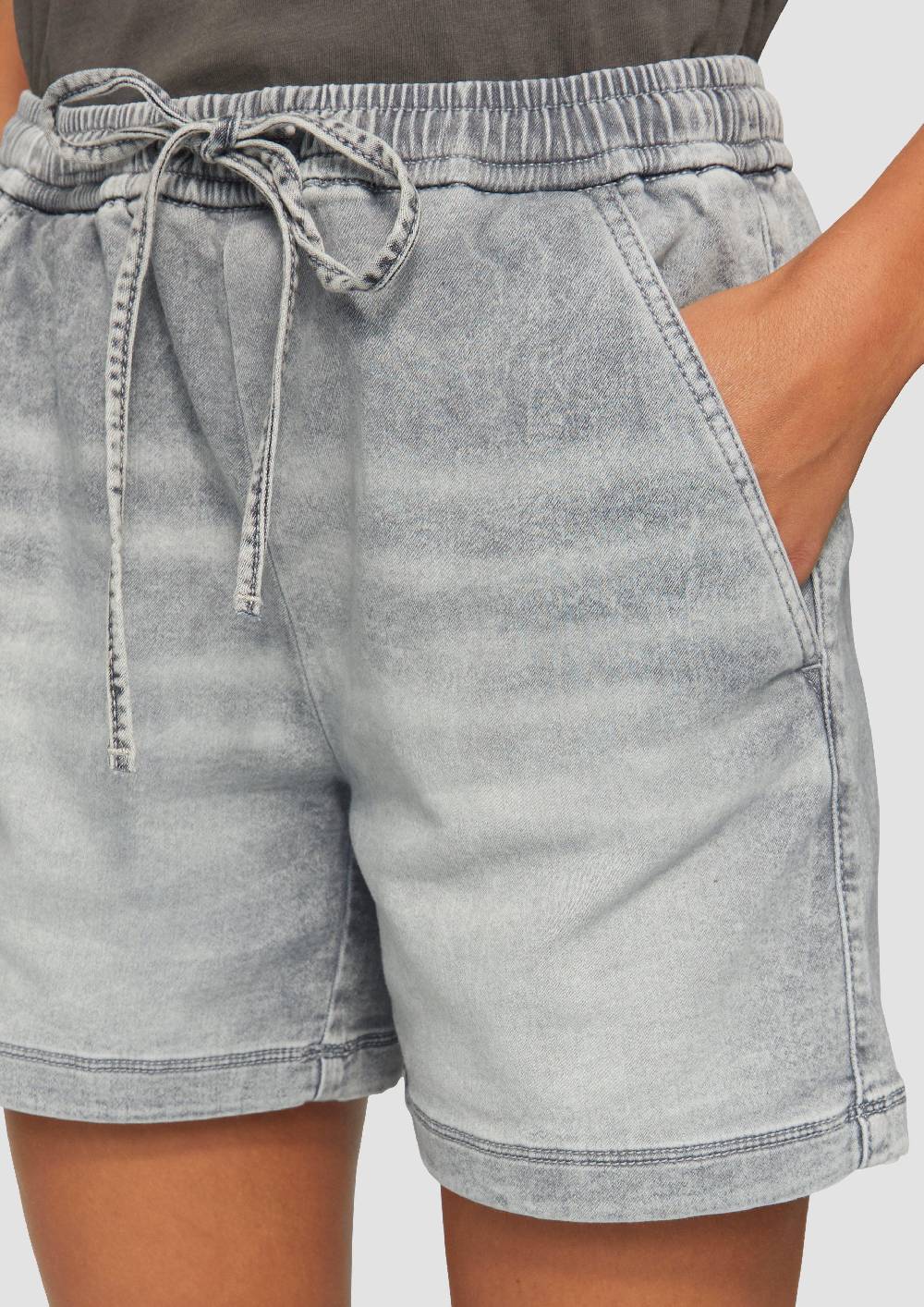 S.Oliver Jeans-Short / Mid Rise / Elastikbund