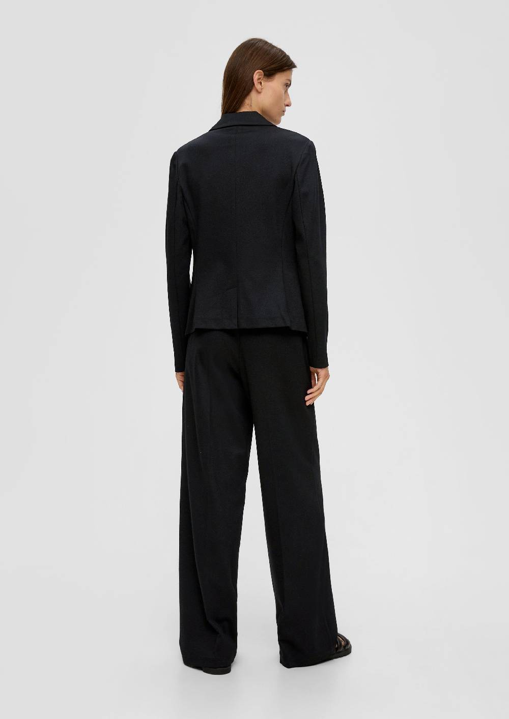S.Oliver Jersey-Blazer Mit Twillstruktur