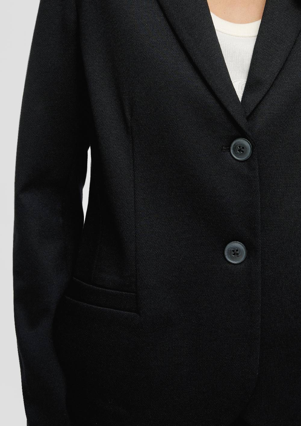 S.Oliver Jersey-Blazer Mit Twillstruktur