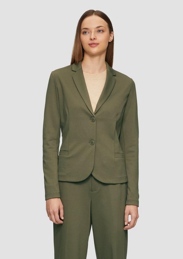 S.Oliver Jersey-Blazer mit Twillstruktur