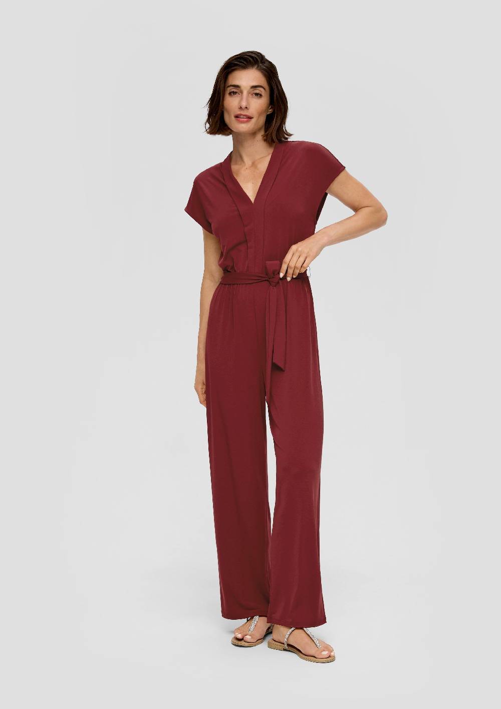 S.Oliver Jersey-Overall Mit Stoffgürtel