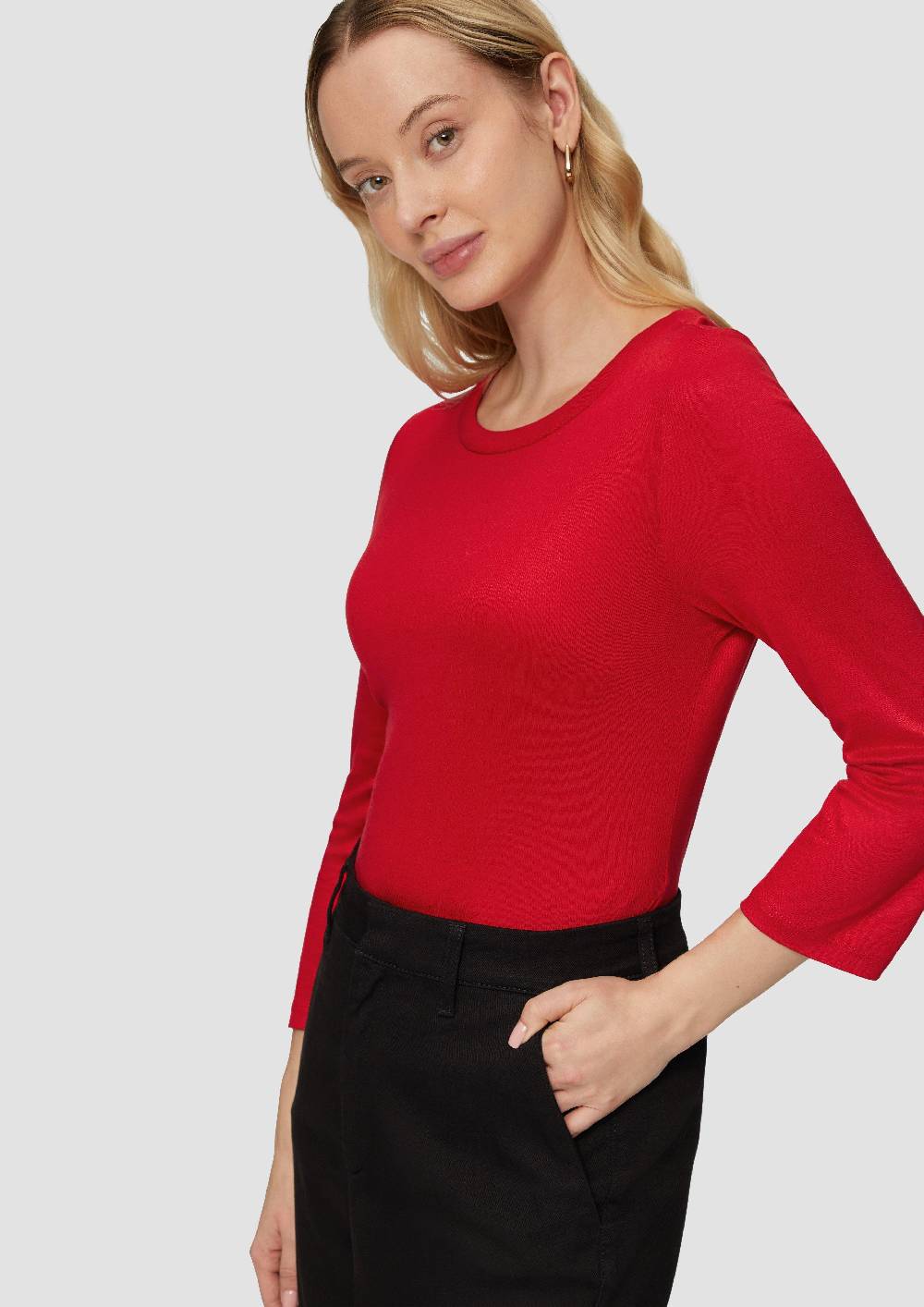 S.Oliver Jersey-Shirt Mit Rundhalsausschnitt