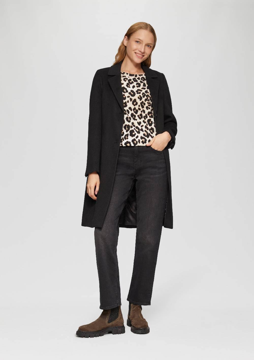 S.Oliver Jerseyshirt Mit überschnittenen Schultern