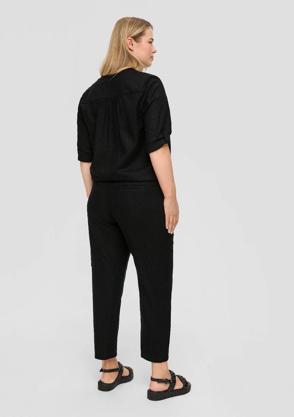 S.Oliver Jogpants Aus Leinenmix Mit Cargotasche