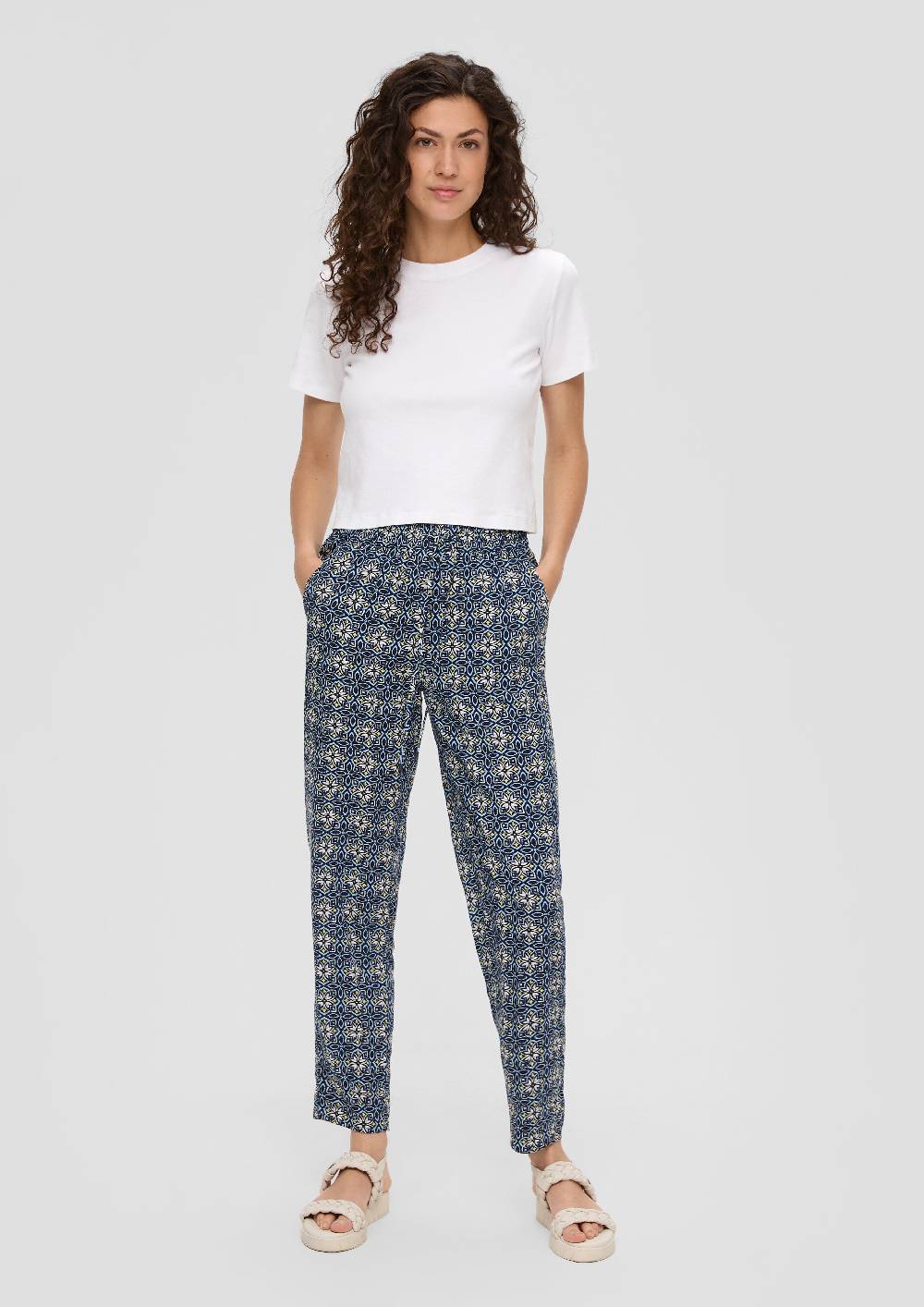 S.Oliver Jogpants Aus Viskose Mit All-over-Print